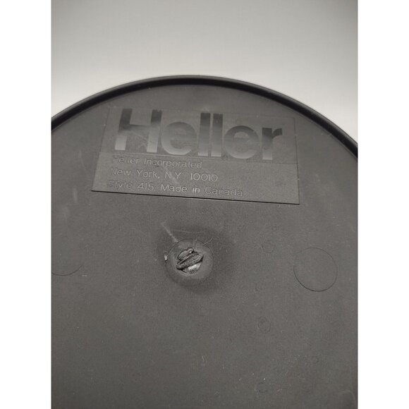 Vintage 1970s 80s Heller Canada 12" Black Trash Can Storage Bin, MCM Mid Century - Picture 14 of 16